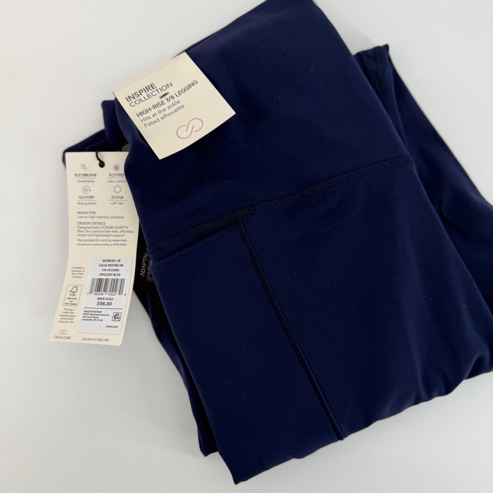 CALIA by Carrie Underwood Inspire High Rise 7/8 Legging Navy Blue M